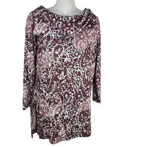 Zenergy By Chico's Womens Top Size 0 Small Knit Collection Cozy Printed Pullover